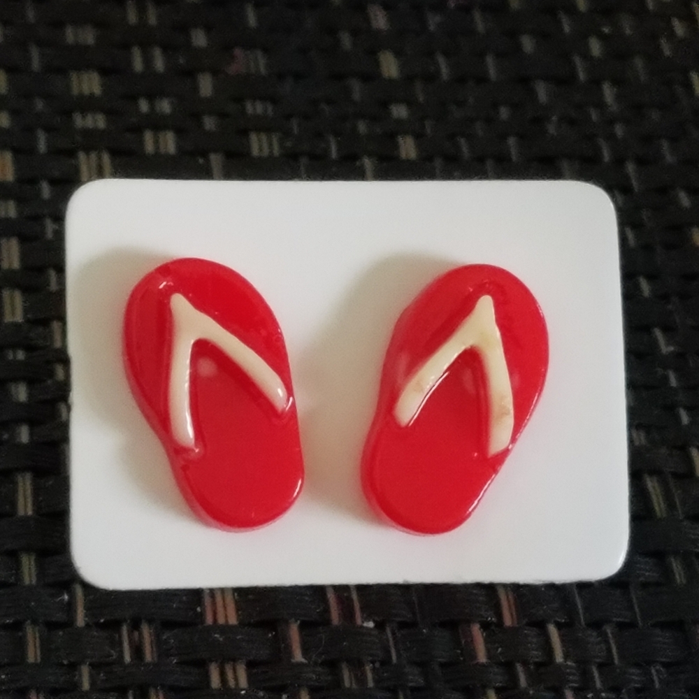 Red Flip Flop Earrings